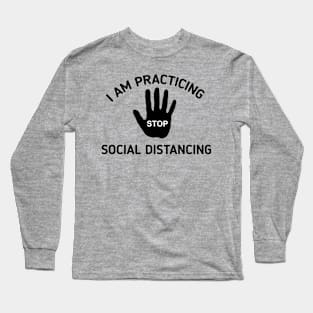 Social distancing back print Long Sleeve T-Shirt